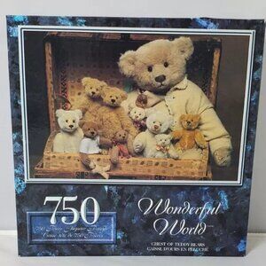 NEW Sure-Lox Wonderful World CHEST OF TEDDY BEARS 750 Piece Puzzle